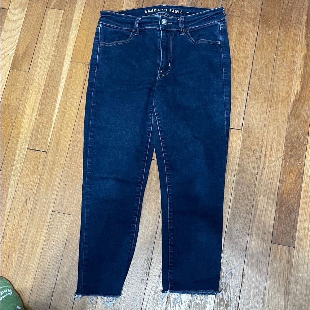 Size 8 American Eagle Dark Blue Jeans